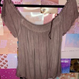 Off the shoulder purple soft& sexy top